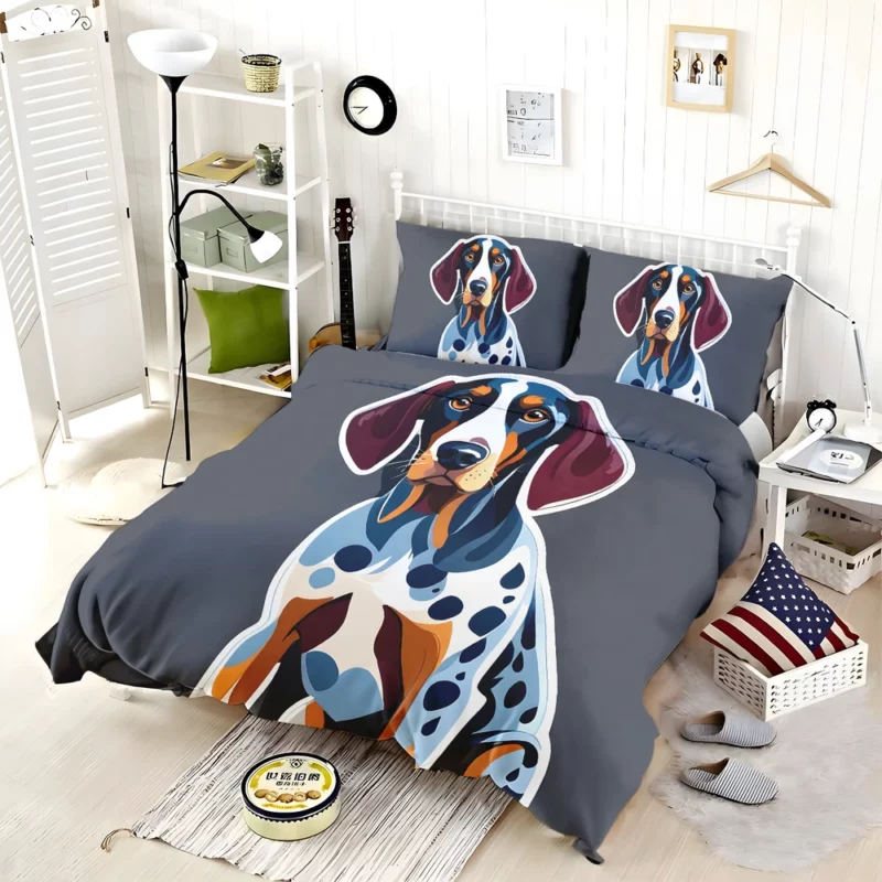 Bluetick Coonhound Dog Elegant Athlete Bedding Set