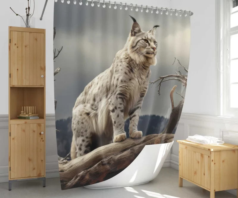 Bobcat Nature Photography Shower Curtain 1