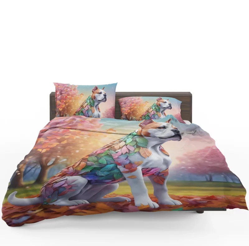 Bold American Bulldog Dog Courage Bedding Set 1