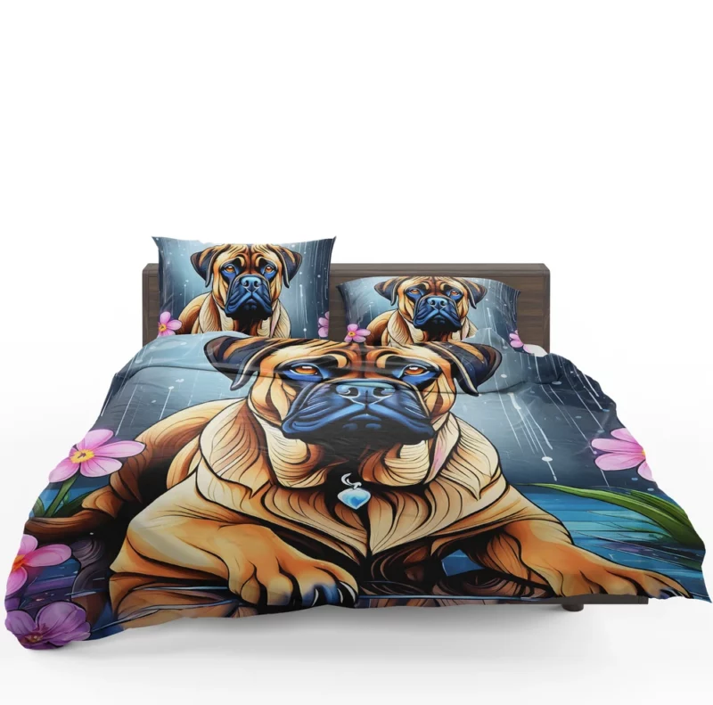 Bold Bullmastiff Canine Artistry Unleashed Bedding Set 1