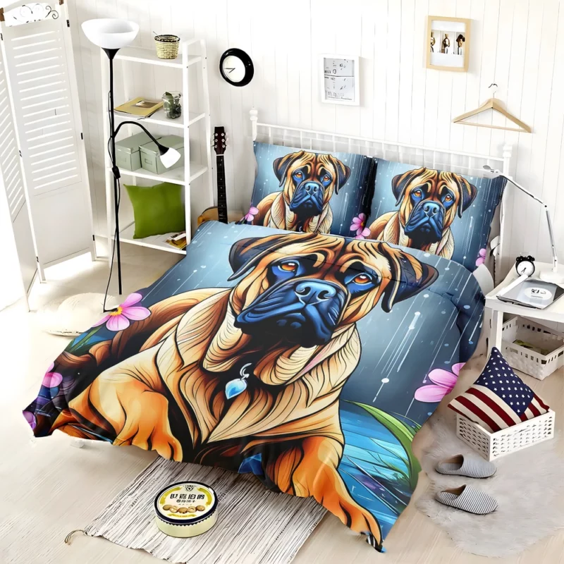 Bold Bullmastiff Canine Artistry Unleashed Bedding Set