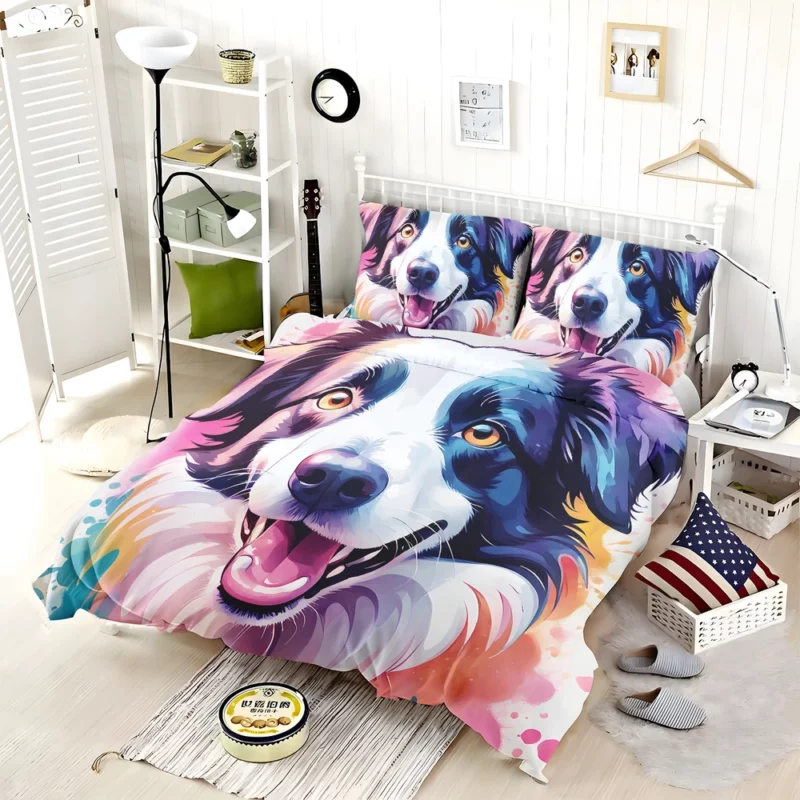 Border Collie Dog Agile Athlete Bedding Set