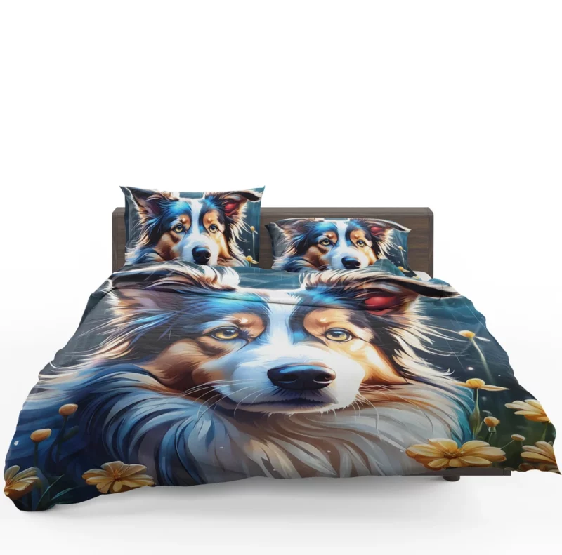 Border Collie Dog Intelligent Companion Bedding Set 1