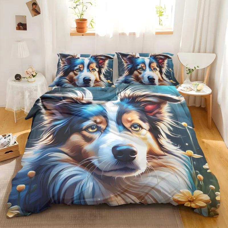 Border Collie Dog Intelligent Companion Bedding Set 2