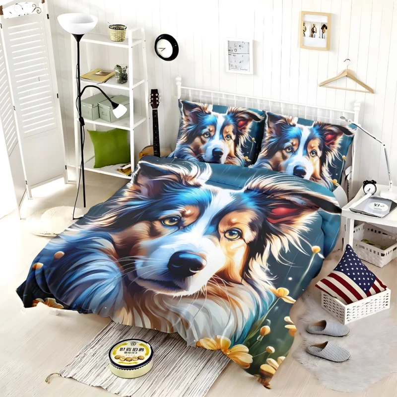 Border Collie Dog Intelligent Companion Bedding Set