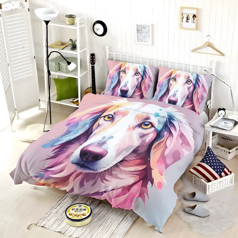 Borzoi Dog Agile Athlete Bedding Set