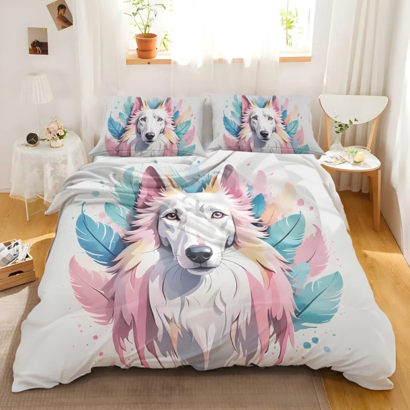 Borzoi Dog Majestic Beauty Bedding Set 2