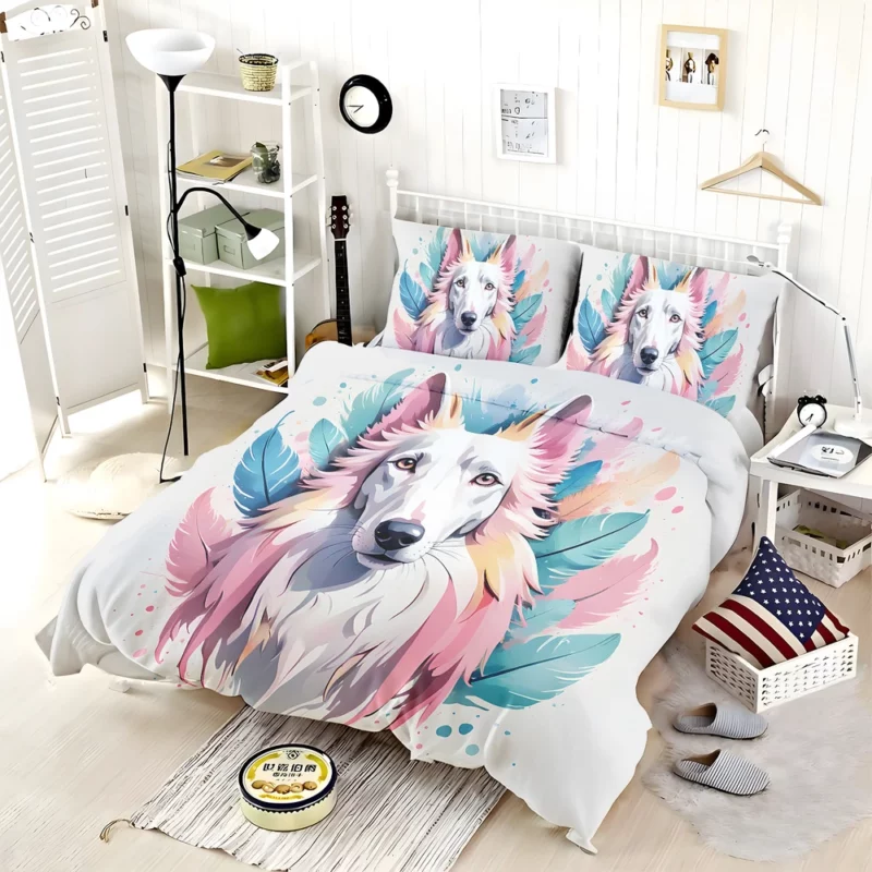 Borzoi Dog Majestic Beauty Bedding Set