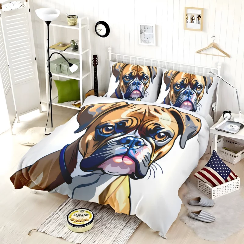 Boxer Dog Charming Defender Bedding Set