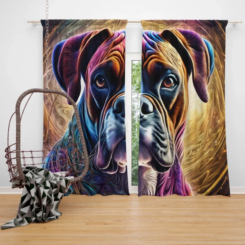 Boxer Dog Heritage Protector Curtain