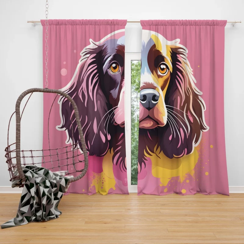 Boykin Spaniel Dog Energetic Companion Curtain