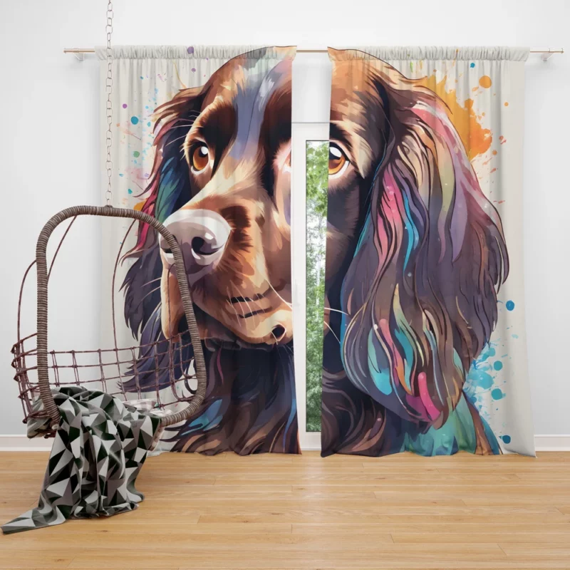 Boykin Spaniel Dog Playful Athlete Curtain