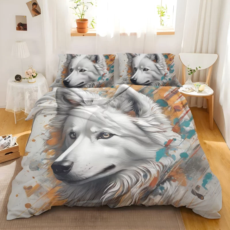 Bright-eyed Eskimo Beauty Dog Appeal Bedding Set 2