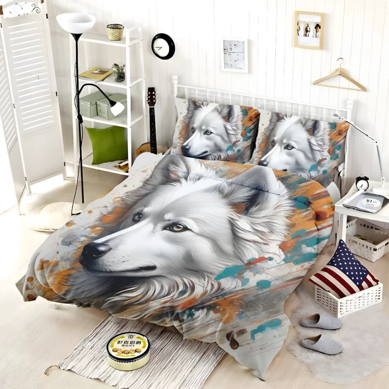 Bright-eyed Eskimo Beauty Dog Appeal Bedding Set