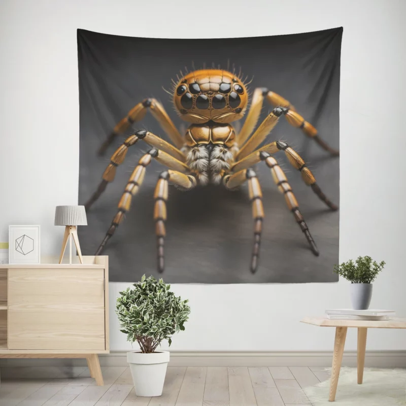 Brown and Yellow Spider Wall Tapestry