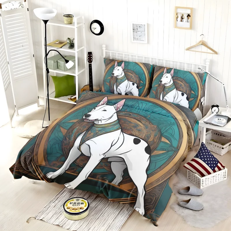 Bull Terrier Dog Graceful Companion Bedding Set