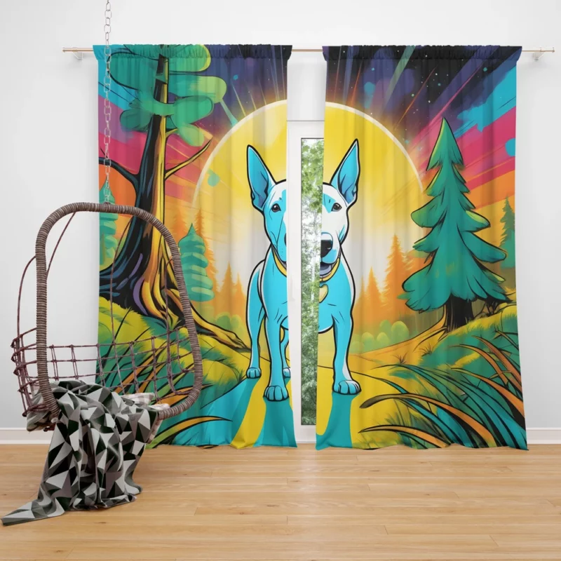 Bull Terrier Dog Heritage Defender Curtain