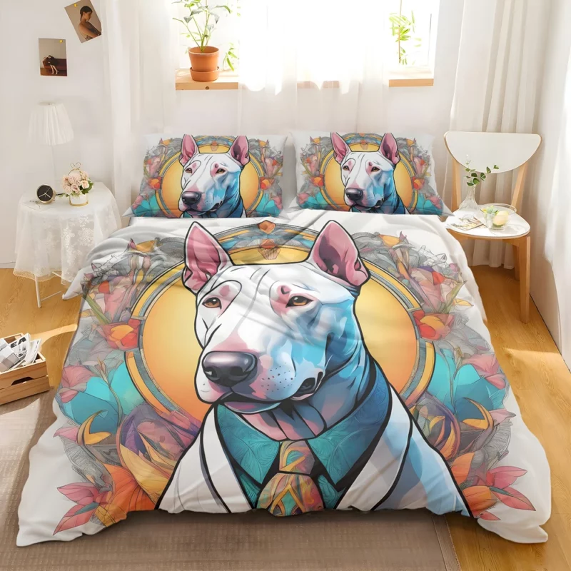 Bull Terrier Dog Sleek Athlete Bedding Set 2