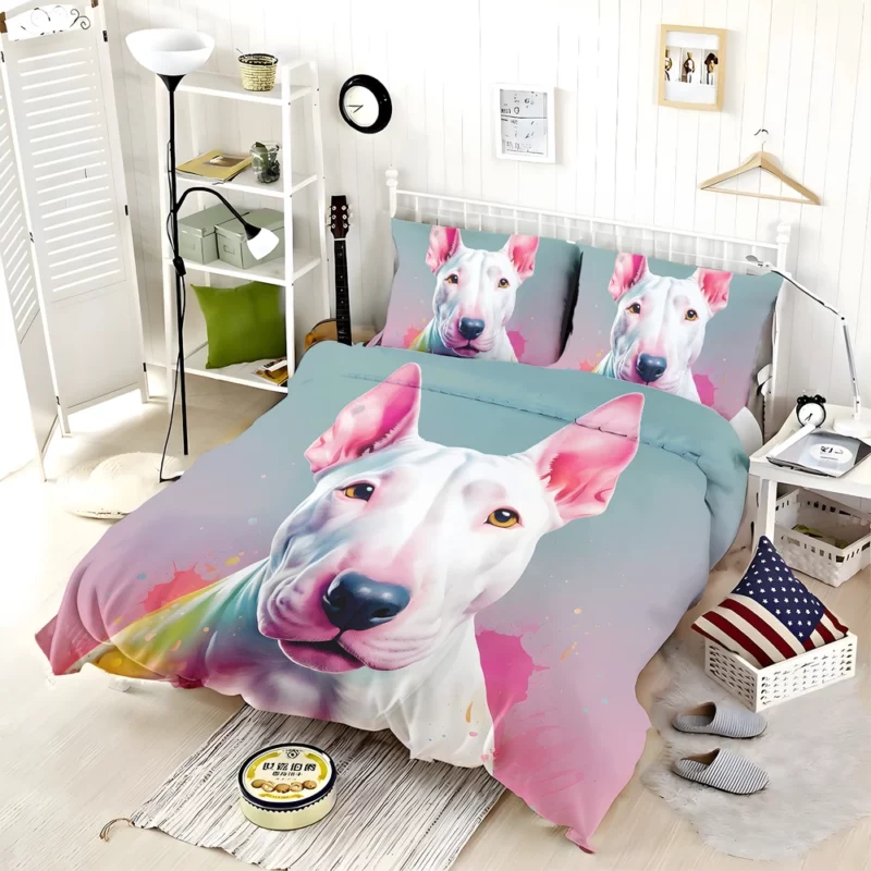 Bull Terrier Dog Trusty Guardian Bedding Set