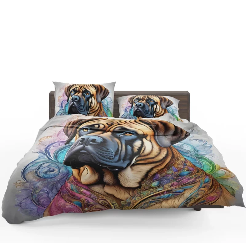 Bullmastiff Vigilance Unleashed Majestic Dog Bedding Set 1