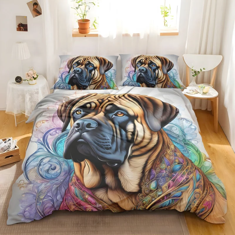 Bullmastiff Vigilance Unleashed Majestic Dog Bedding Set 2