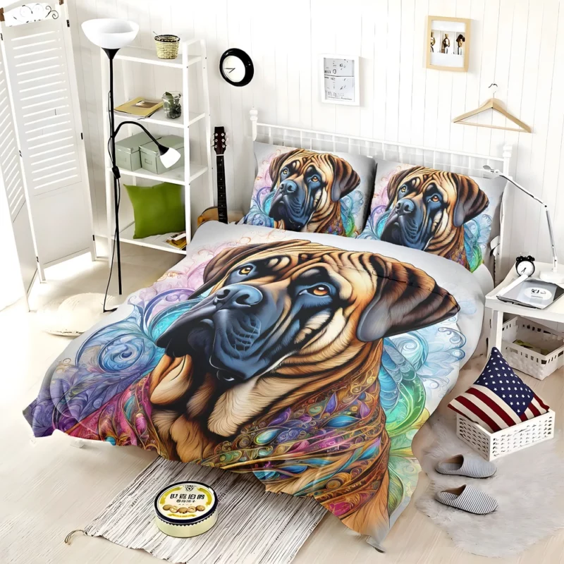 Bullmastiff Vigilance Unleashed Majestic Dog Bedding Set