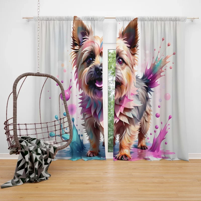 Cairn Terrier Charm Unleashed Dog Delight Curtain