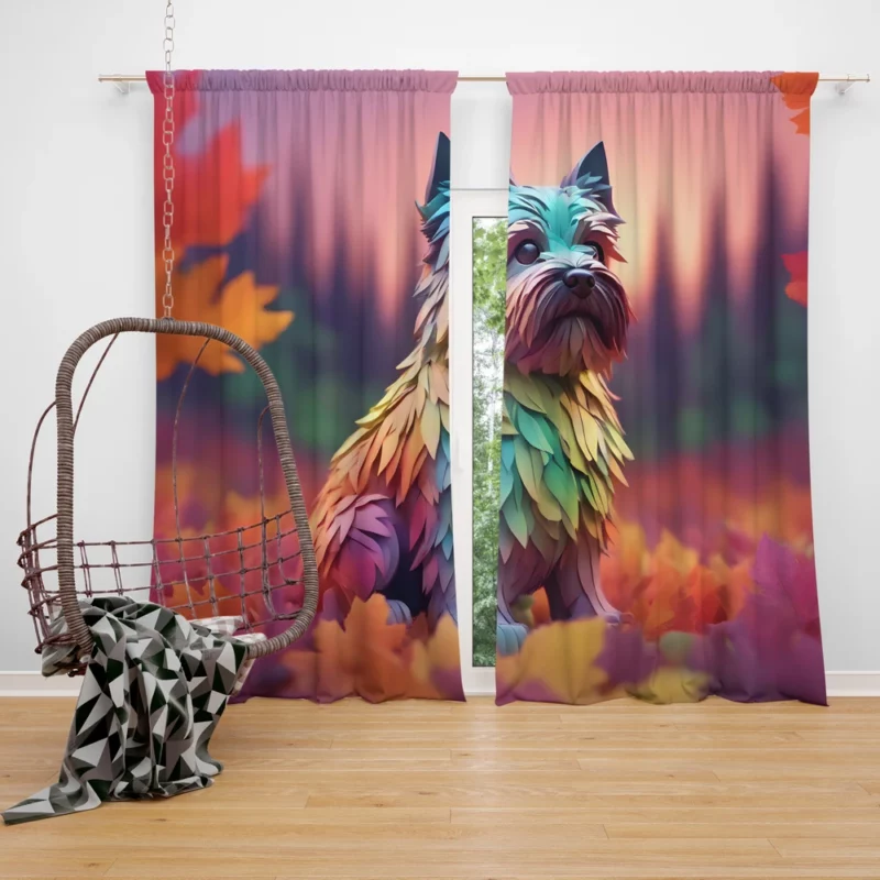 Cairn Terrier Companion Loyal Dog Curtain