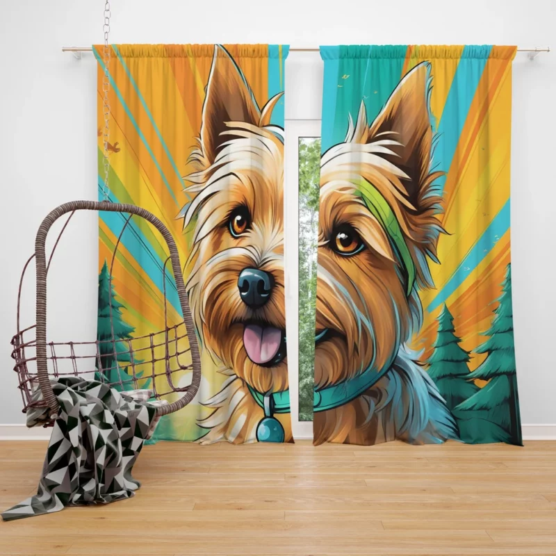 Cairn Terrier Pal Lovable Dog Companion Curtain