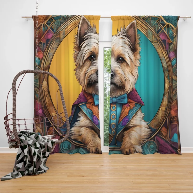 Cairn Terrier Spirit Dog Zestful Energy Curtain