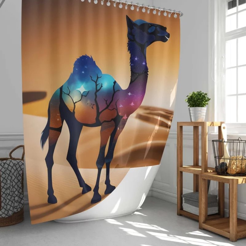 Camel in Desert Shower Curtain