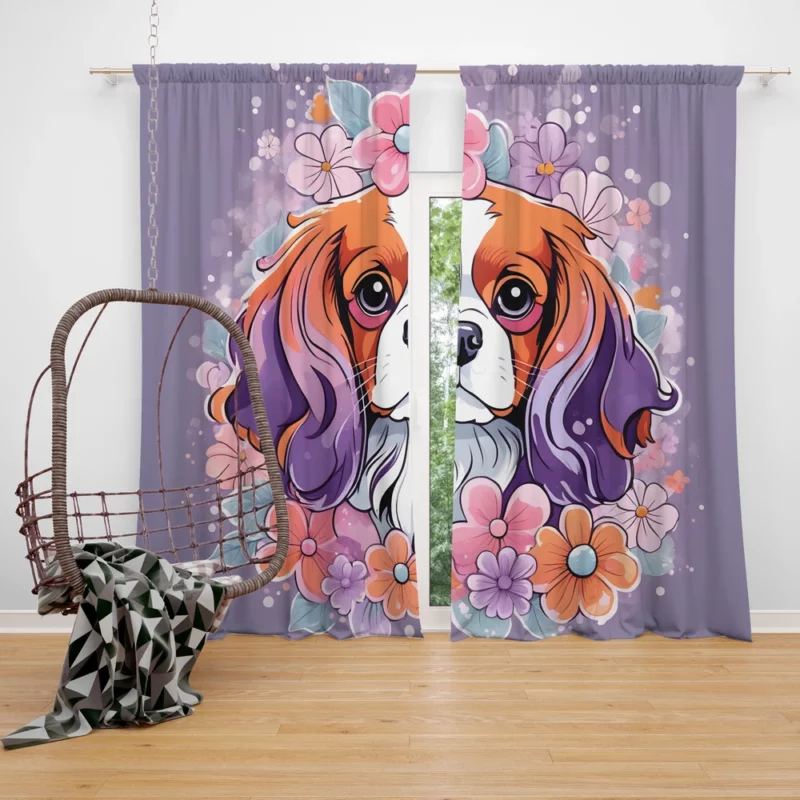 Cavalier King Charles Spaniel Elegance Dog Grace Curtain