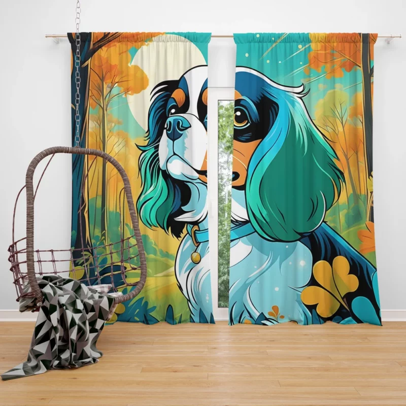 Cavalier King Charles Spaniel Joyful Essence Curtain