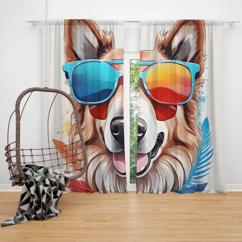 Charming Belgian Tervuren Dog Explorer Curtain