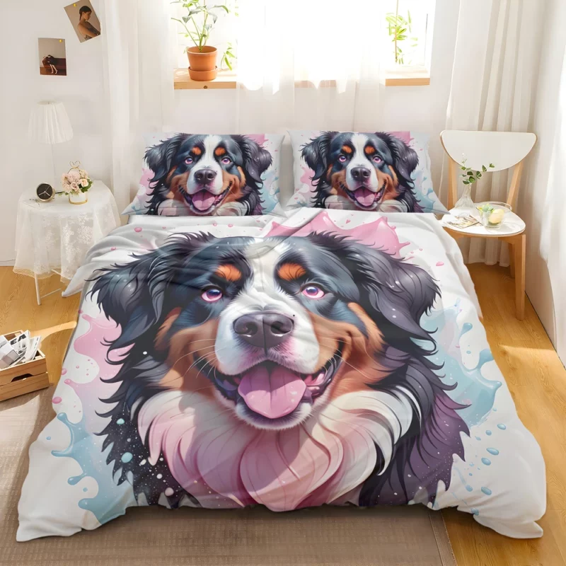 Charming Bernese Mountain Dog Enthusiast Bedding Set 2