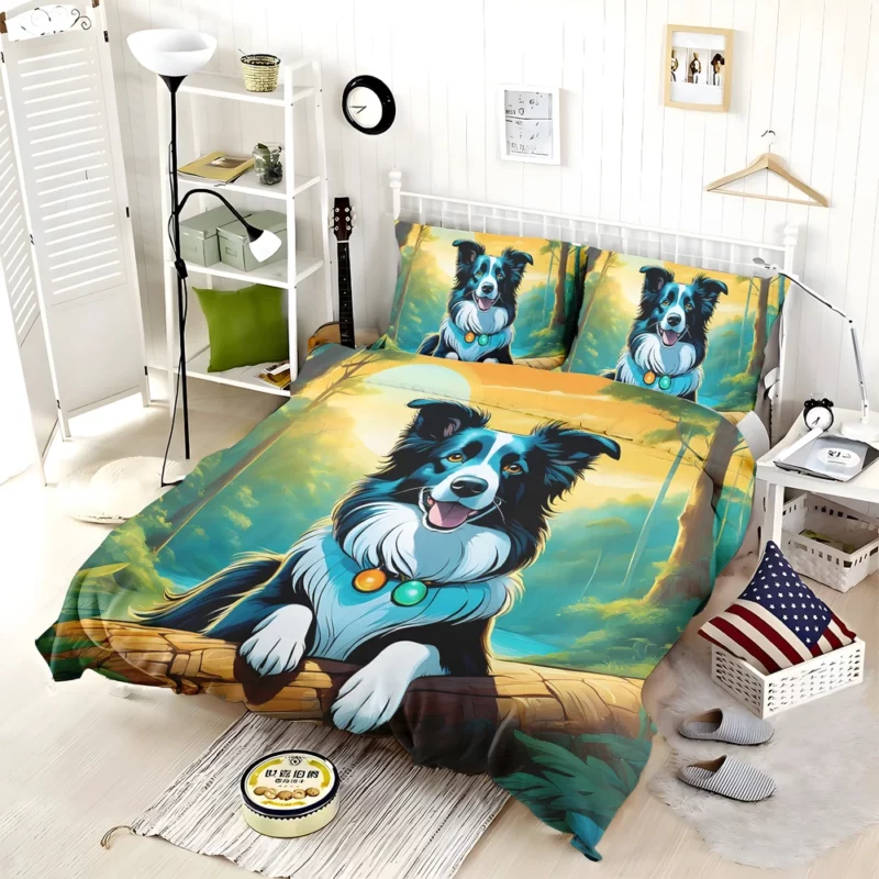 Charming Border Collie Dog Charmer Bedding Set