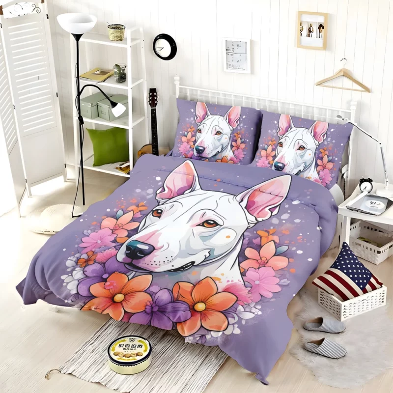 Charming Bull Terrier Dog Charm Bedding Set