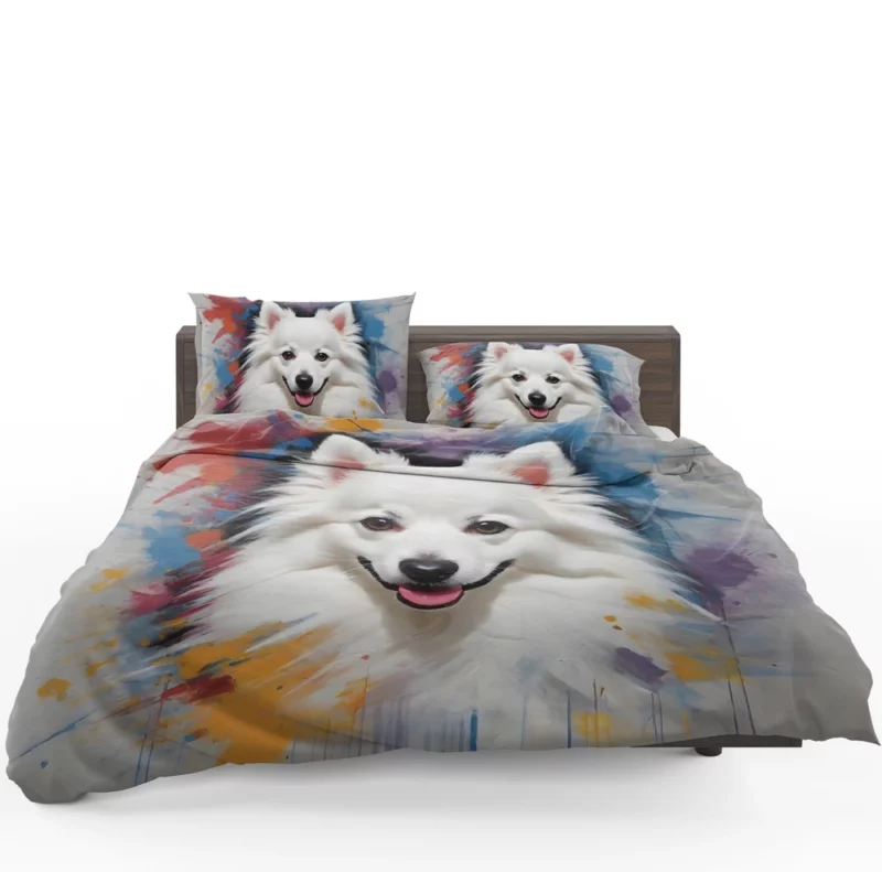 Cheerful American Eskimo Charm Dog Delight Bedding Set 1