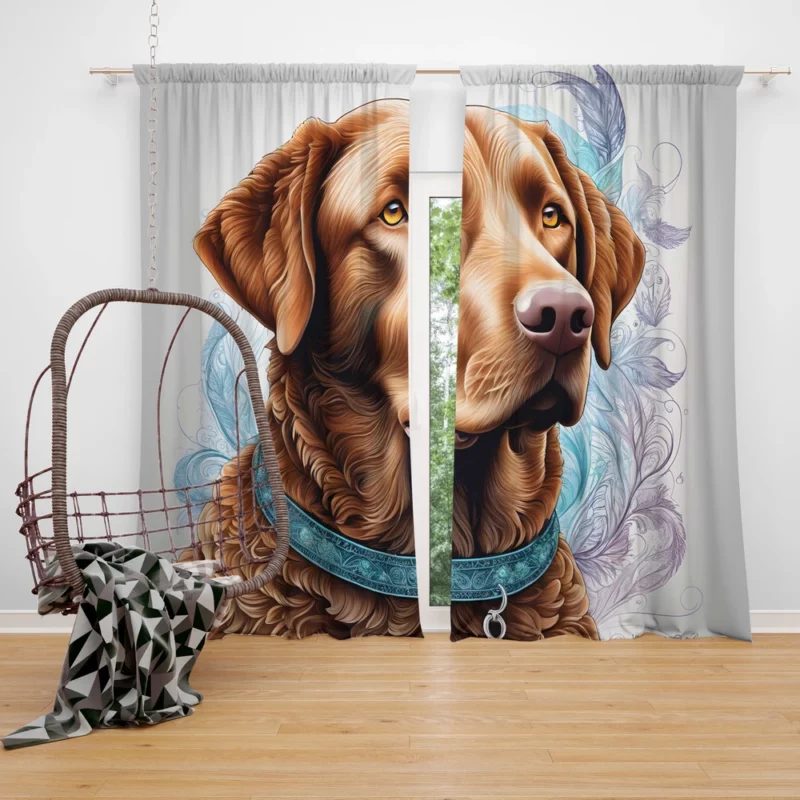 Chesapeake Bay Devotion Loyal Dog Curtain