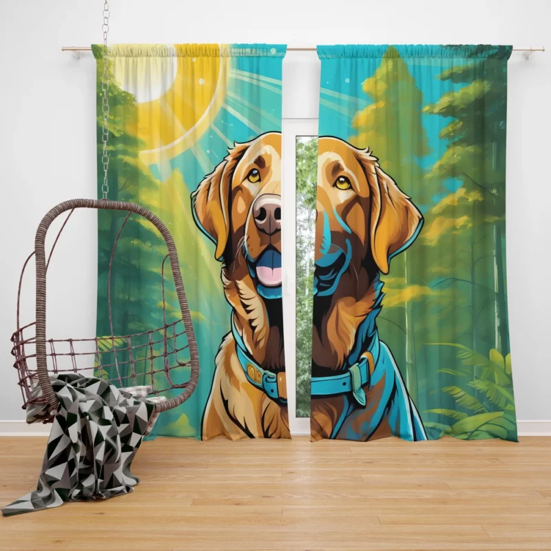 Chesapeake Bay Dog Loyalty Faithful Companion Curtain