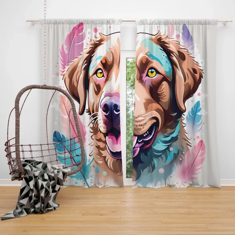 Chesapeake Bay Majesty Loyal Dog Companion Curtain