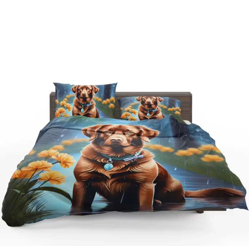 Chesapeake Bay Retriever Dog Vigilance Bedding Set 1