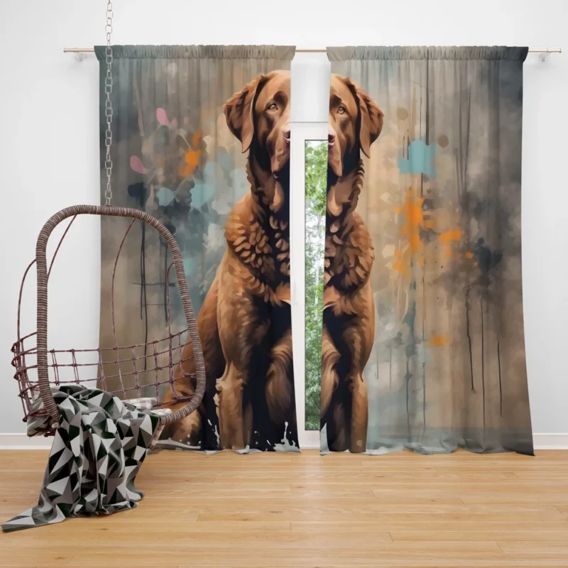 Chesapeake Bay Retriever Essence Dog Gaze Curtain