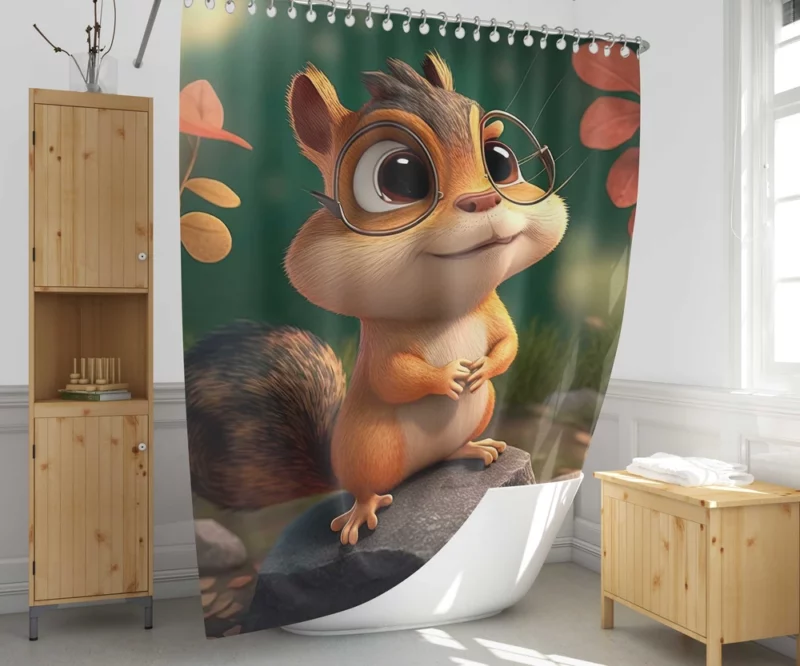 Chester Chipmunk in Disneys Encanto Style Shower Curtain 1