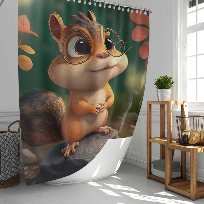 Chester Chipmunk in Disneys Encanto Style Shower Curtain