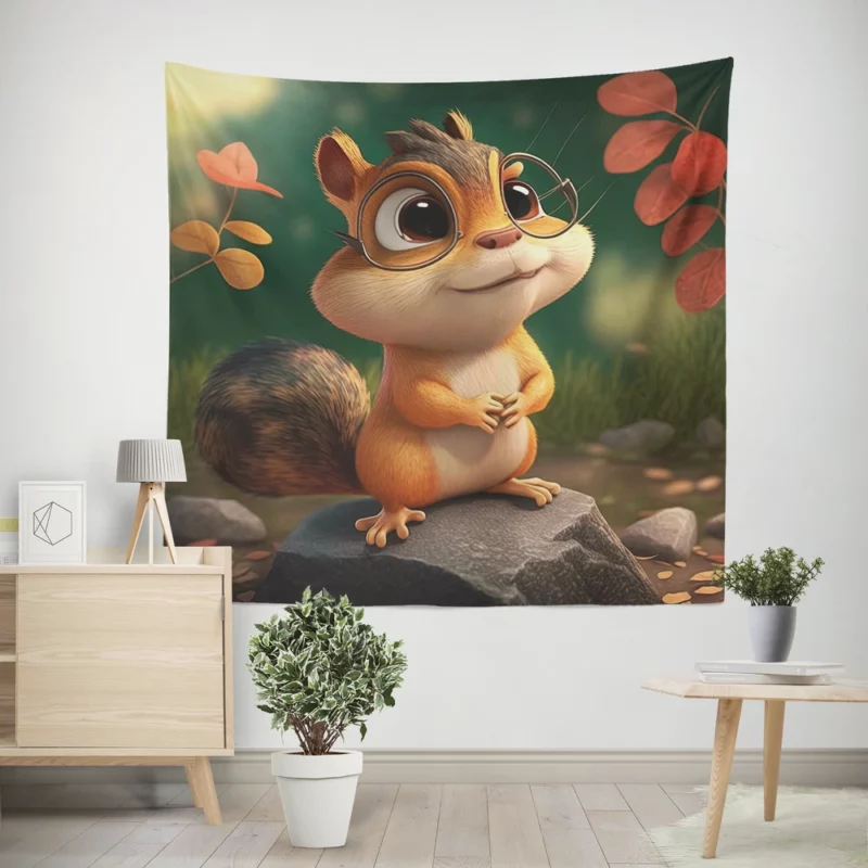 Chester Chipmunk in Disneys Encanto Style Wall Tapestry