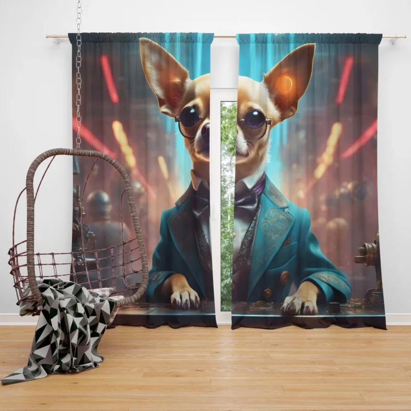 Chihuahua Joy Teen Birthday Surprise Curtain