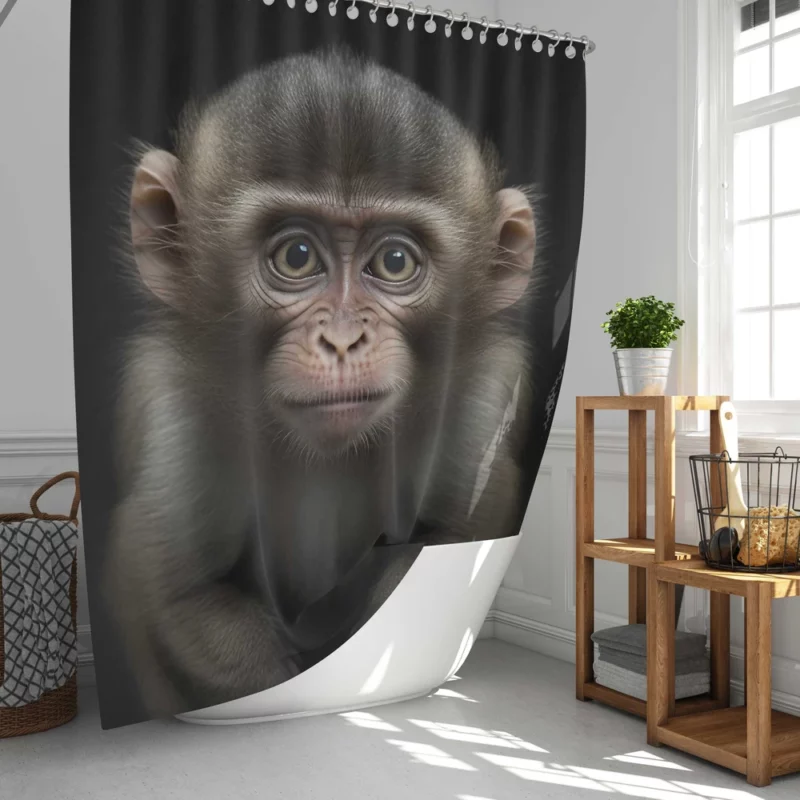 Chimpanzee Portrait Shower Curtain