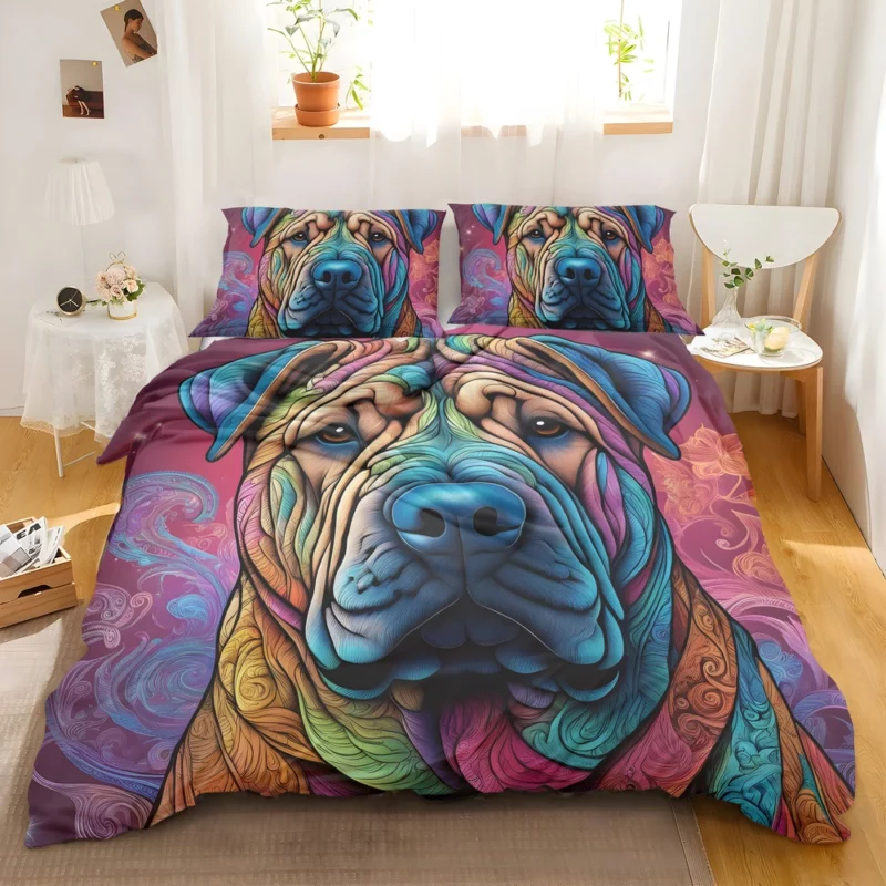 Chinese Shar-Pei Chic Teen Loyal Companion Bedding Set 2