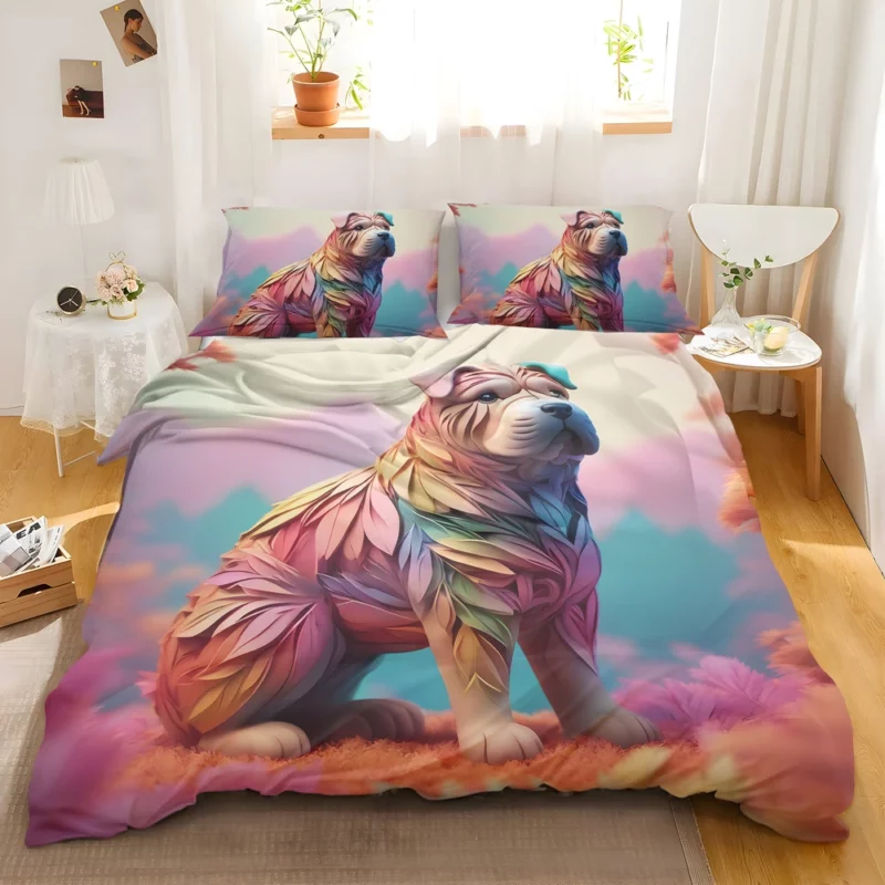 Chinese Shar-Pei Elegance Teen Loyal Companion Bedding Set 2